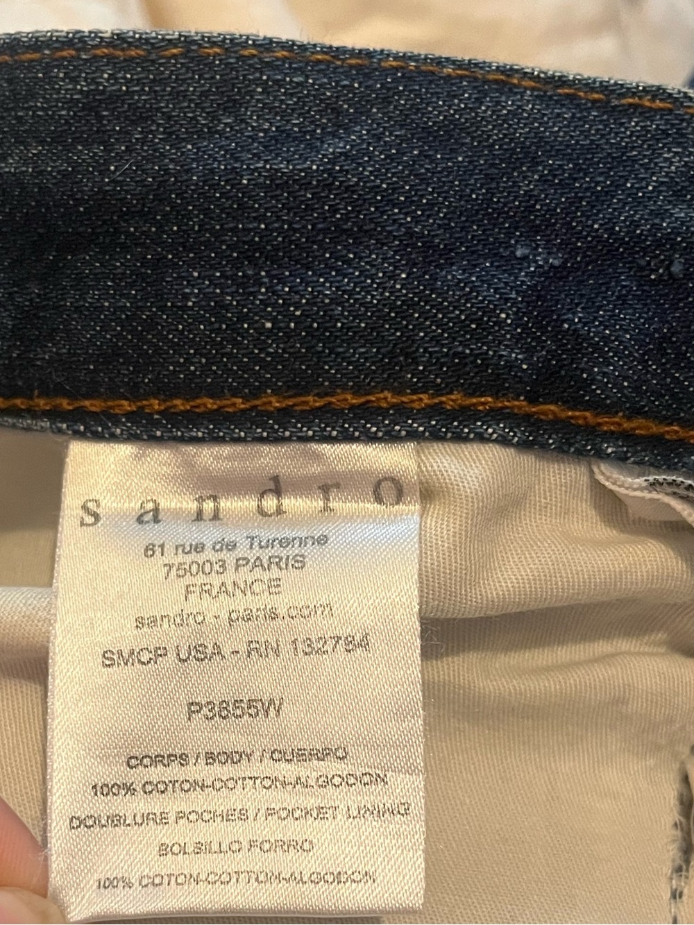 Sandro New Droit Men’s Jeans Size 30/32 - Picture 7 of 9